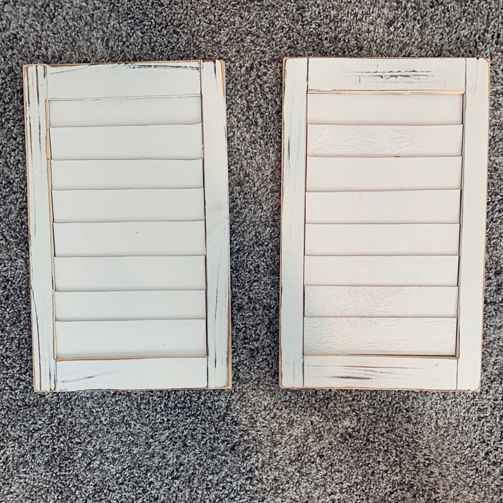 Two White Shutters Wall Decor